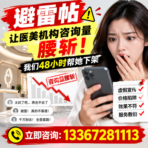 承德小红书负面笔记合规删帖：一篇避雷帖让医美机构咨询量腰斩，我们48小时帮她下架